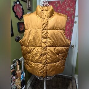 Old Navy Men's Quilted Puffer Vest Gold Mustard XXL